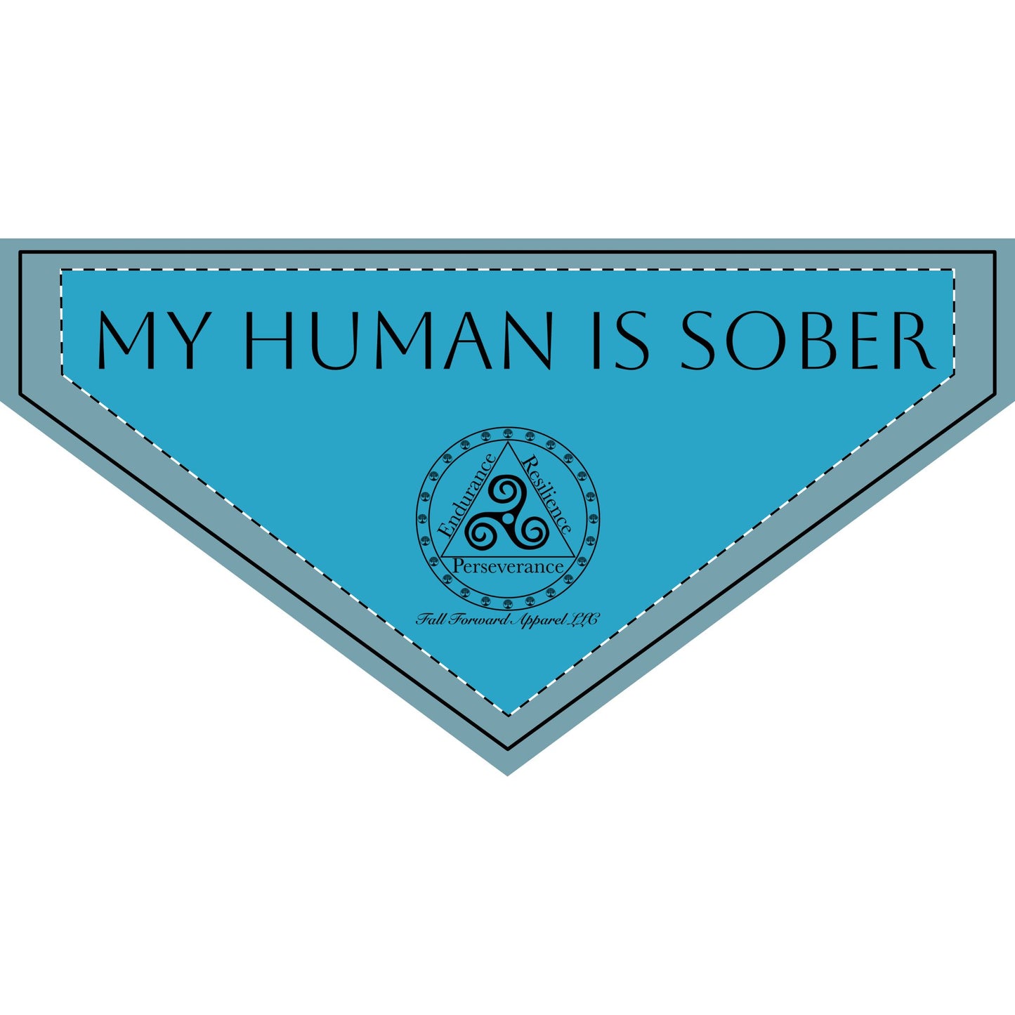 My Human Is Sober Clip-on Pet Bandana